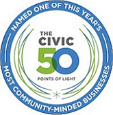 Emblema della compagnia vincitrice di “The Civic 50”, un’iniziativa di Points of Light
