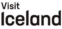 Black visit Iceland logo.